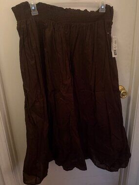 Just My Size Brown Broom Skirt W 2X
